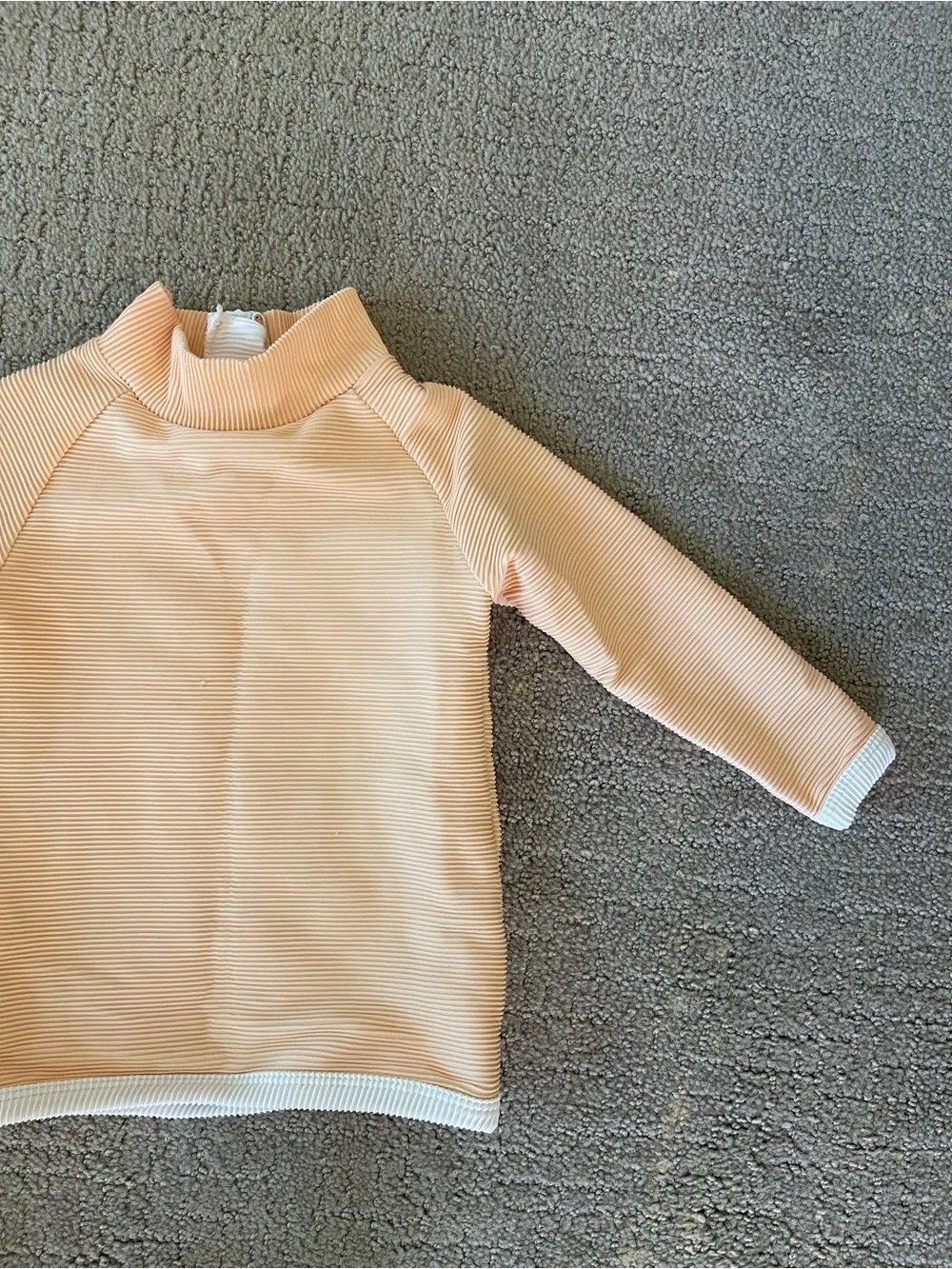 Zulu & Zephyr Kids Peach Long Sleeve Rash Guard Swim Top